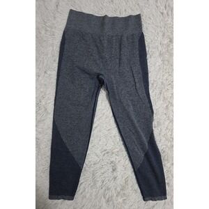 PINK Victorias Secret Seamless Tights Womens X-Large Colorblock Marled Dark Blue